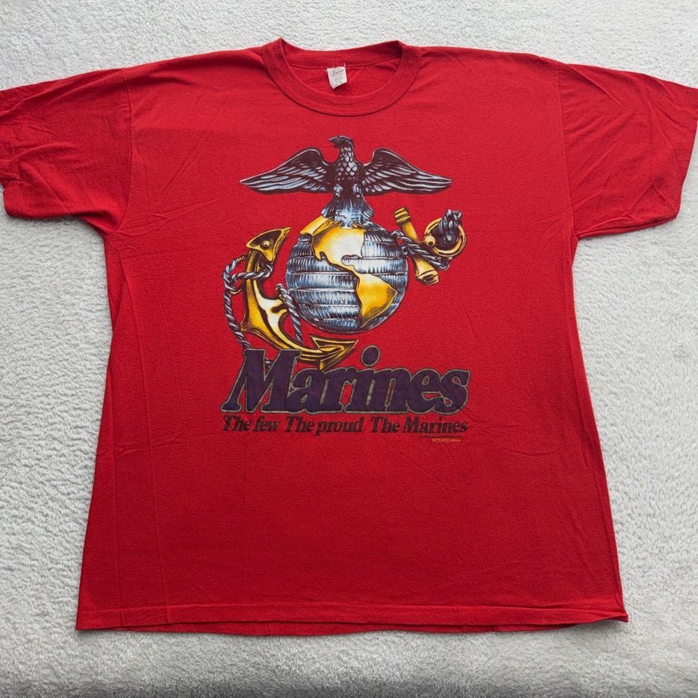 Vintage 1993 US Marines T Shirt XXL Red Tee Swing Single Stitch USMC Rothco 6644